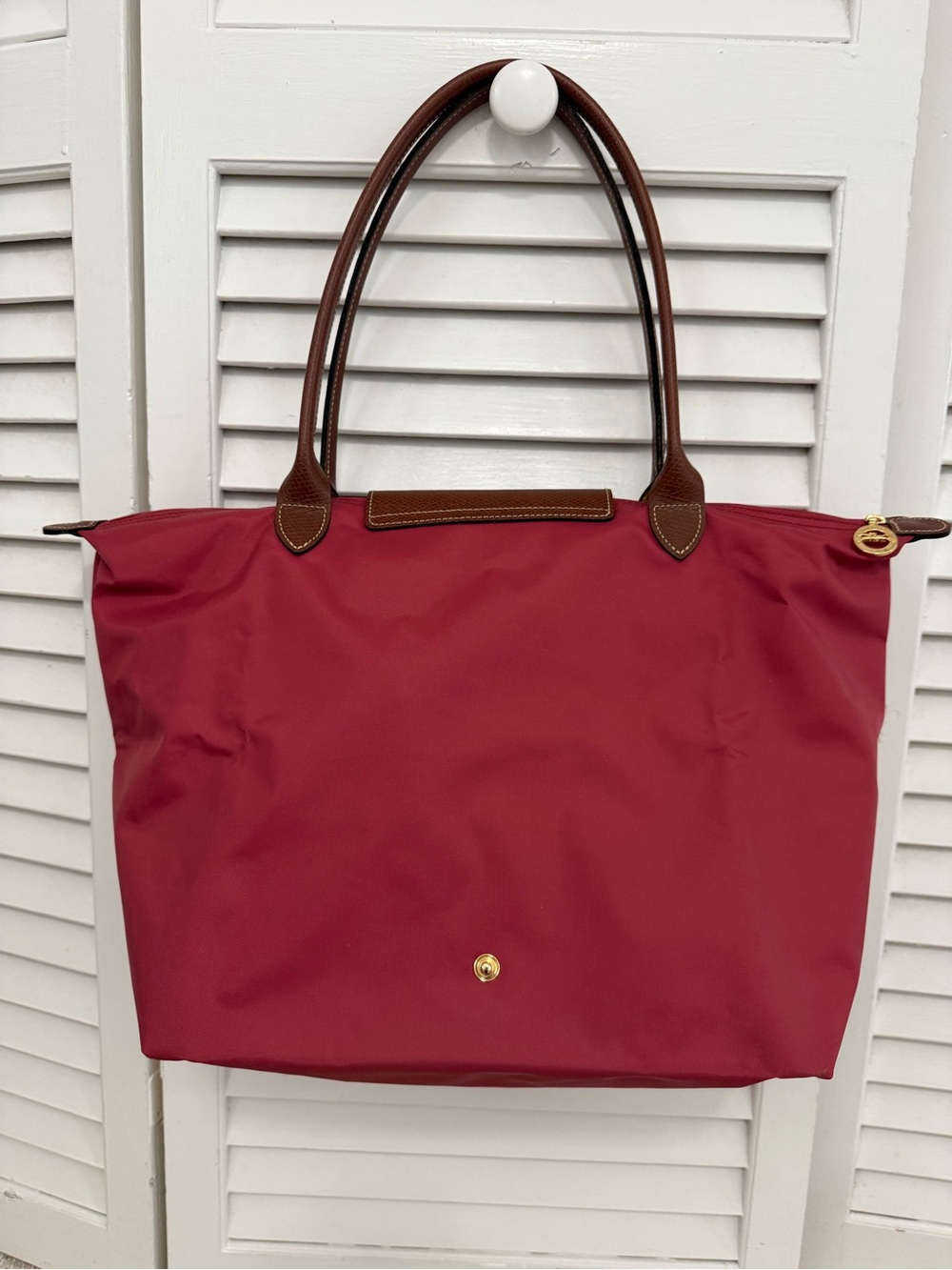 Longchamp Le Pliage Original Large Nylon Shoulder Tote Bag Fig - Picture 4 of 11